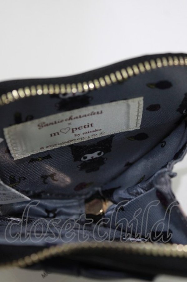 画像2: m petit by misako / AMハートガタミニコイン  ブラック/ネイビー H-26-03-23-053-LO-ZA-NS-ZH (2)