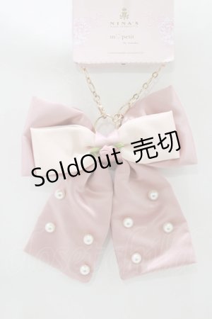 画像: m petit by misako / AM*NIPLリボンBGC バッグチャーム  ピンク H-26-03-23-058-LO-ZA-NS-ZH