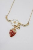 画像1: m petit by misako / AMイチゴビジューネックレス  ゴールド H-26-03-23-067-LO-AC-NS-ZH (1)
