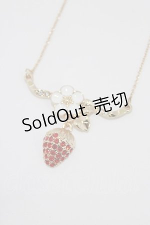 画像: m petit by misako / AMイチゴビジューネックレス  ゴールド H-26-03-23-067-LO-AC-NS-ZH