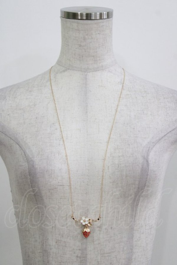 画像2: m petit by misako / AMイチゴビジューネックレス  ゴールド H-26-03-23-067-LO-AC-NS-ZH (2)