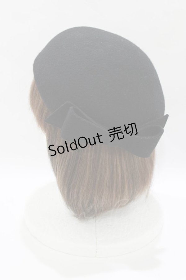 画像2: an another angelus / トークベレー帽  ブラック H-26-03-23-069-CA-AC-NS-ZH (2)