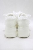 画像3: Amavel / 厚底フリルスニーカー L/24cm~24.5cm 白 H-26-03-23-073-CA-SH-NS-ZH (3)