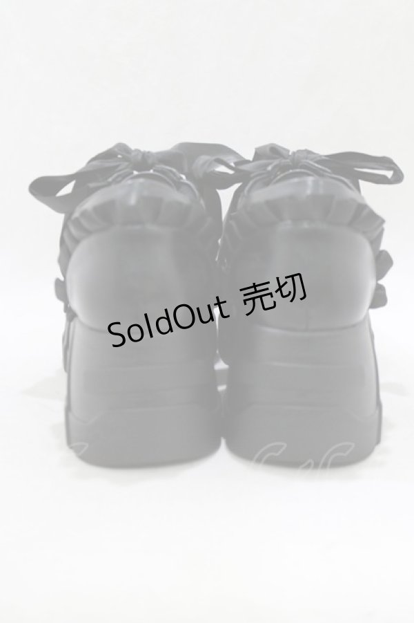 画像3: Amavel / 厚底フリルスニーカー L/24cm~24.5cm ブラック H-26-03-23-074-CA-SH-NS-ZH (3)