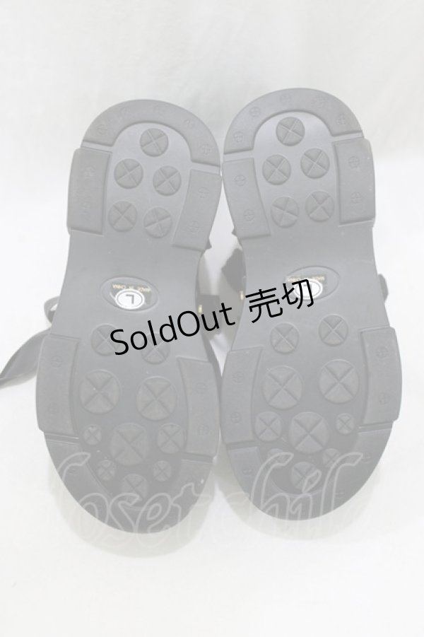 画像4: Amavel / 厚底フリルスニーカー L/24cm~24.5cm ブラック H-26-03-23-074-CA-SH-NS-ZH (4)