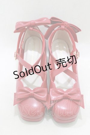 画像: virally / 星名桜子/HSリボンパンプス L レッド H-26-03-23-076-PU-SH-NS-ZH