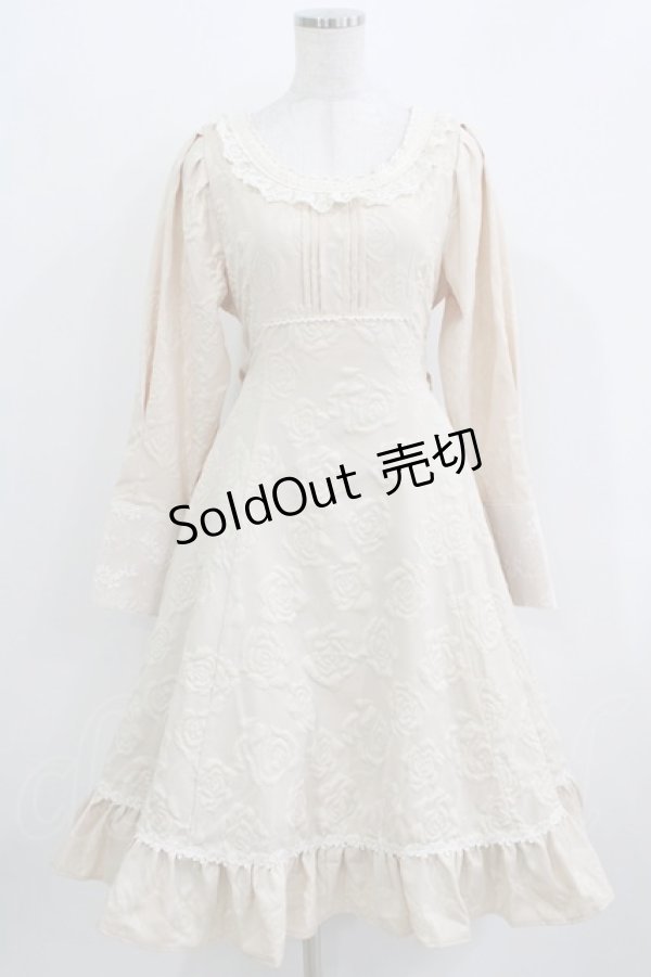 画像1: Eri Aino's collaboration / 配色花柄ジャカードワンピース L 生成り H-26-03-23-009-PU-OP-NS-ZH (1)