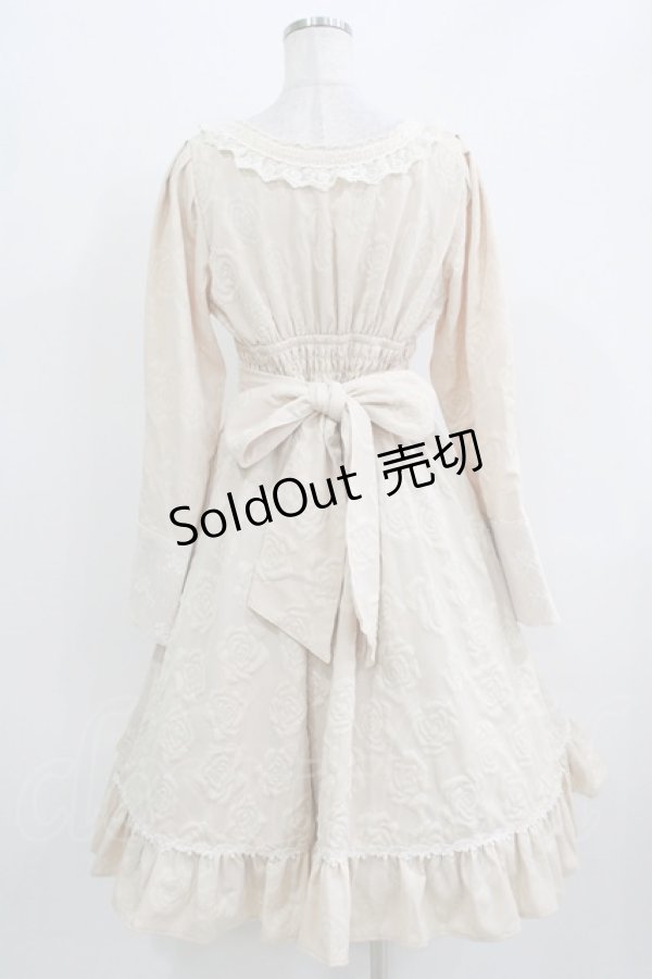 画像3: Eri Aino's collaboration / 配色花柄ジャカードワンピース L 生成り H-26-03-23-009-PU-OP-NS-ZH (3)