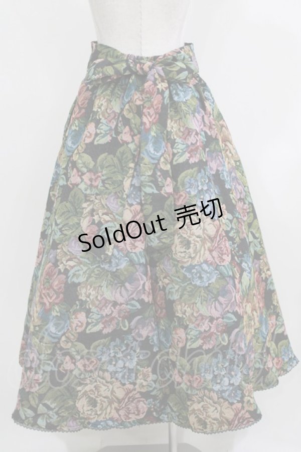 画像3: Kurumi Collaboration / TT*KRゴブランロングスカート L ブラック H-26-03-23-013-GO-SK-NS-ZH (3)