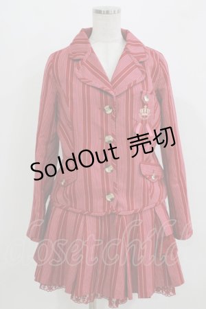 画像: Angelic Pretty / Chelseaレジメンジャケット+Chelseaレジメンスカート Free ワイン H-26-03-23-018-AP-OP-NS-ZH