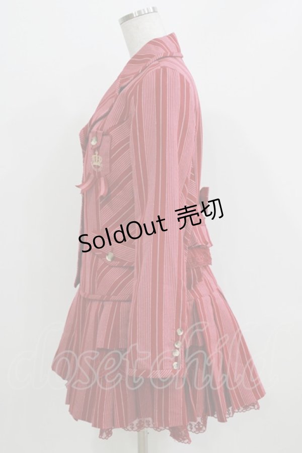 画像2: Angelic Pretty / Chelseaレジメンジャケット+Chelseaレジメンスカート Free ワイン H-26-03-23-018-AP-OP-NS-ZH (2)