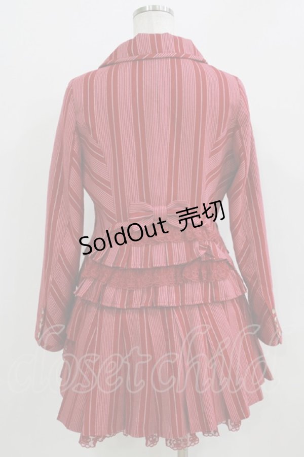 画像3: Angelic Pretty / Chelseaレジメンジャケット+Chelseaレジメンスカート Free ワイン H-26-03-23-018-AP-OP-NS-ZH (3)