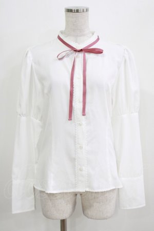 画像: Kurumi Collaboration / KRデシンジゴスリブラウス L 白 H-26-03-23-025-GO-BL-NS-ZH