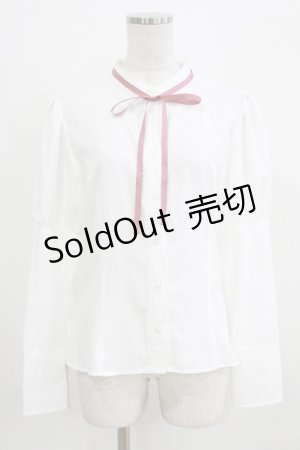 画像: Kurumi Collaboration / KRデシンジゴスリブラウス L 白 H-26-03-23-025-GO-BL-NS-ZH