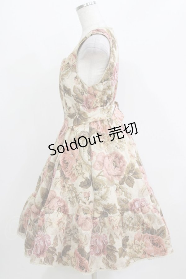 画像2: Kurumi Collaboration / TT*KRMゴブランジャンパースカート L ベージュ H-26-03-23-002-GO-OP-NS-ZH (2)