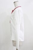 画像2: Kurumi Collaboration / KRデシンジゴスリブラウス L 白 H-26-03-23-025-GO-BL-NS-ZH (2)