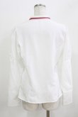 画像3: Kurumi Collaboration / KRデシンジゴスリブラウス L 白 H-26-03-23-025-GO-BL-NS-ZH (3)