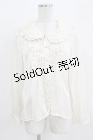 画像: Amavel / レース襟ブラウス Free 生成り H-26-03-23-026-CA-BL-NS-ZH