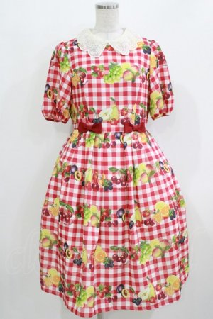 画像: Melody BasKet / Fruits BasKetワンピース M レッド H-26-03-24-003-LO-OP-KB-ZH
