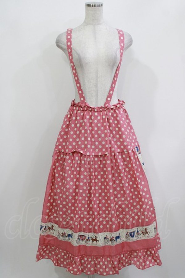 画像1: Jane Marple / Polka dots parade suspenders skirt  ピンク H-26-03-24-026-JM-SK-KB-ZH (1)