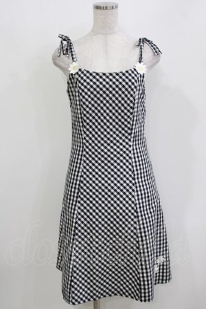 画像: MILK / ギンガムマーガレットワンピース  ブラック H-26-03-24-027-ML-OP-KB-ZH