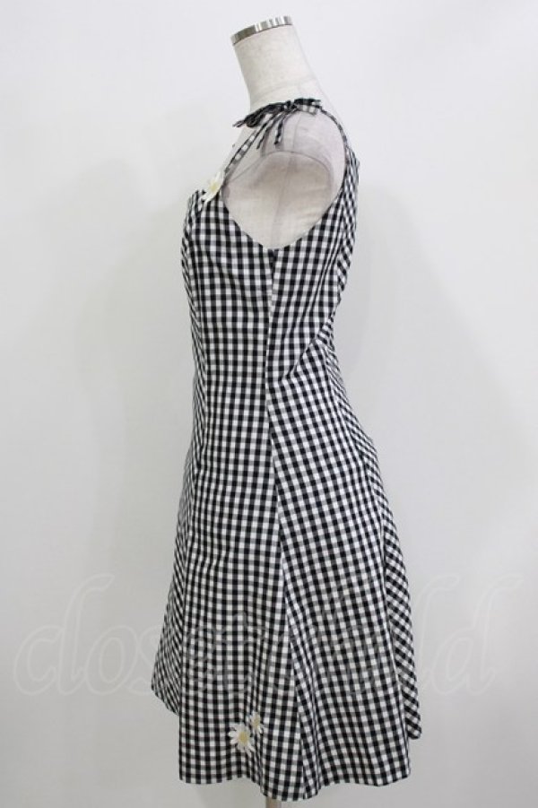 画像2: MILK / ギンガムマーガレットワンピース  ブラック H-26-03-24-027-ML-OP-KB-ZH (2)