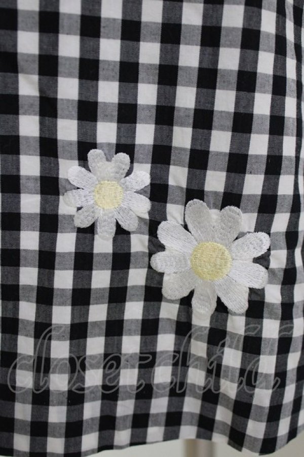 画像4: MILK / ギンガムマーガレットワンピース  ブラック H-26-03-24-027-ML-OP-KB-ZH (4)