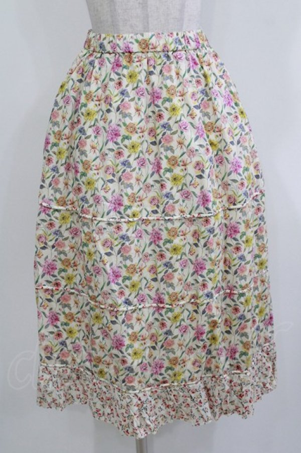 画像1: Jane Marple Dans Le Salon / Gouache Garden Crinoline Skirt  アイボリー H-26-03-24-030-JM-SK-KB-ZH (1)