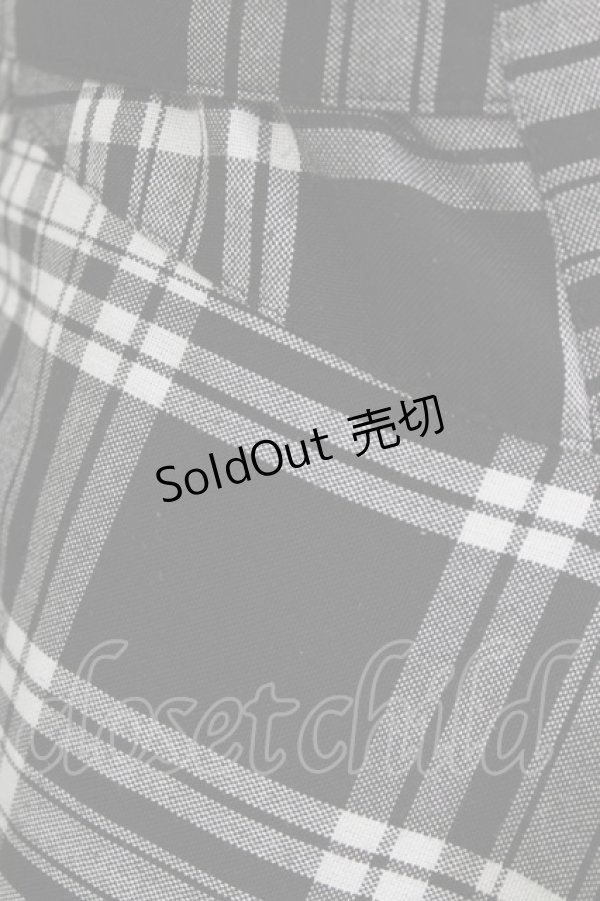 画像4: PEACE NOW / イレギュラーチェックスカート  ブラック H-26-03-24-031-PU-SK-KB-ZH (4)