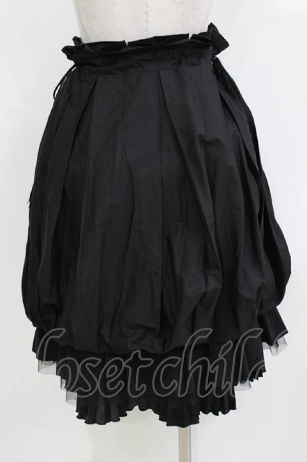 画像3: Ozz oneste / プリーツフリルバルーンスカート  ブラック H-26-03-24-032-OO-SK-KB-ZH (3)