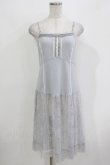 画像1: OZZ ANGELO / レース切替キャミワンピース  グレー H-26-03-24-034-OO-OP-KB-ZH (1)