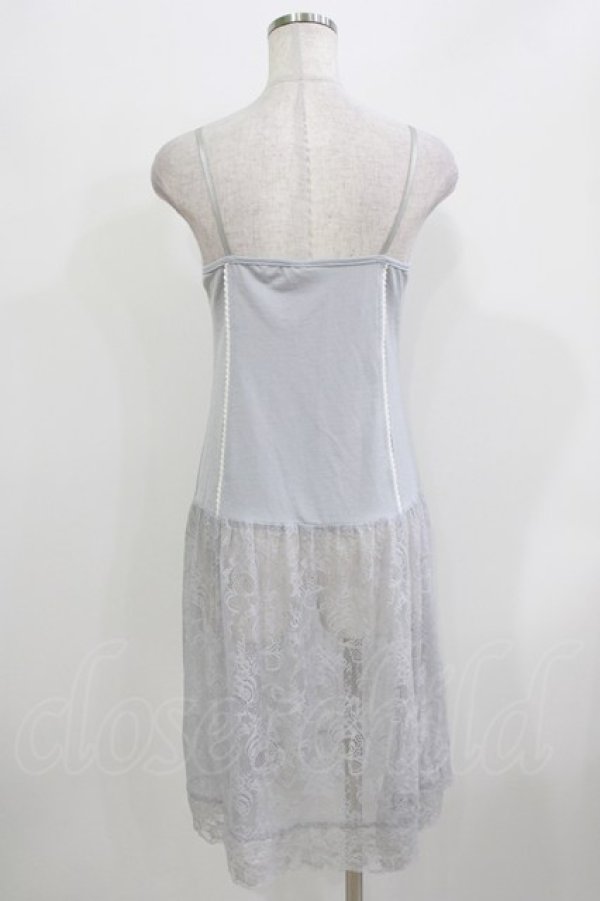 画像3: OZZ ANGELO / レース切替キャミワンピース  グレー H-26-03-24-034-OO-OP-KB-ZH (3)