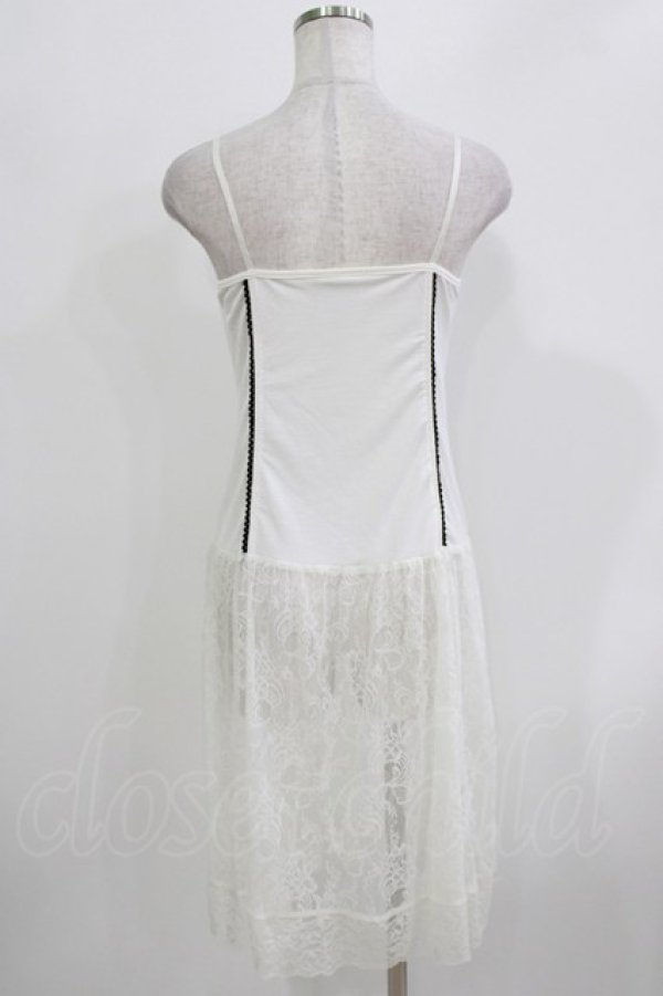 画像3: OZZ ANGELO / レース切替キャミワンピース  オフホワイト H-26-03-24-035-OO-OP-KB-ZH (3)