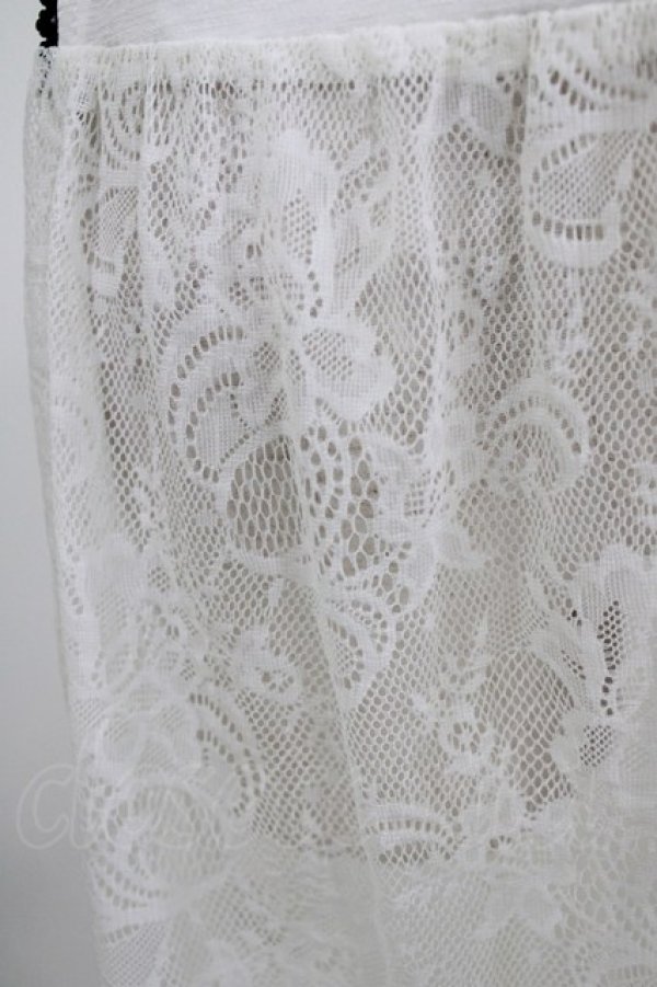 画像4: OZZ ANGELO / レース切替キャミワンピース  オフホワイト H-26-03-24-035-OO-OP-KB-ZH (4)