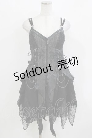 画像: Ozz oneste / Garden of Fallen Angelビスチェワンピース  ブラック H-26-03-24-036-OO-OP-KB-ZH