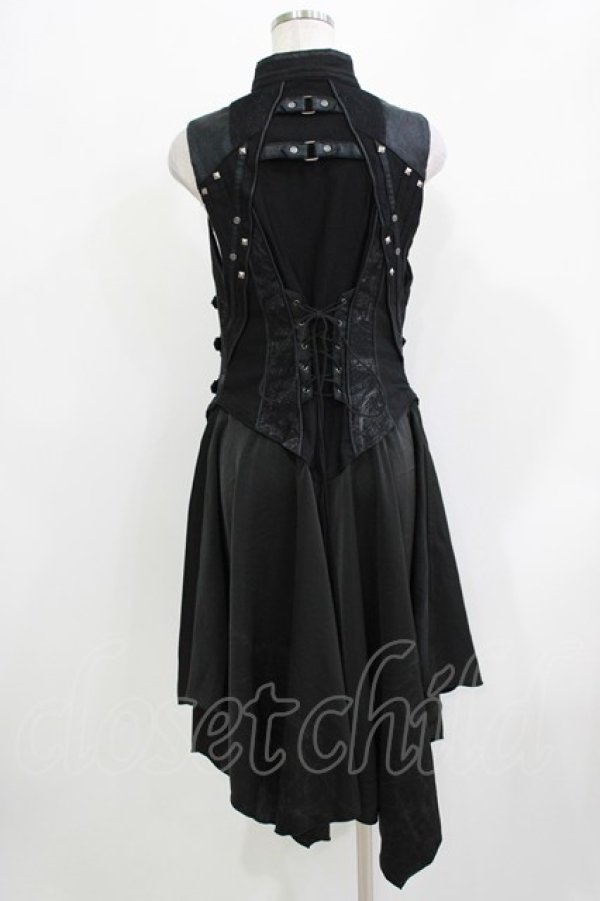 画像3: Ozz Croce / オーバー付きベスト  ブラック H-26-03-24-040-OO-TO-KB-ZH (3)