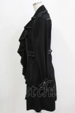 画像2: OZZ ANGELO / レース切替フラッフィーロングジャケット  ブラック H-26-03-24-041-OO-JA-KB-ZH (2)