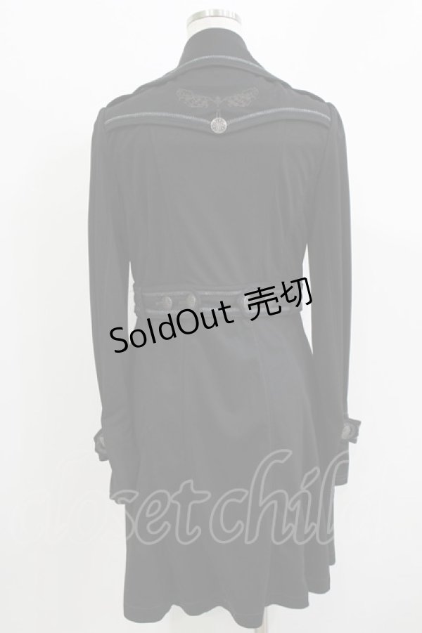 画像3: OZZ ANGELO / レース切替フラッフィーロングジャケット  ブラック H-26-03-24-041-OO-JA-KB-ZH (3)