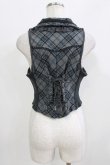 画像3: Ozz Croce / 薔薇刺繍チェック切替ベスト  グレー H-26-03-24-042-OO-TO-KB-ZH (3)