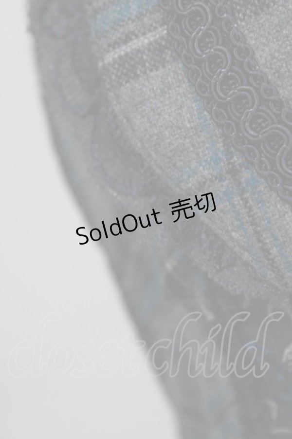 画像5: Ozz Croce / 薔薇刺繍チェック切替ベスト  グレー H-26-03-24-042-OO-TO-KB-ZH (5)