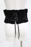 画像2: BPN / 別珍ショートコルセットベルト  黒 H-26-03-24-045-GO-ZA-KB-ZH (2)