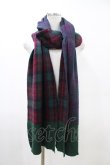 画像1: JESUS DIAMANTE / スコティッシュロココ・ロングマフラー  グリーン H-26-03-24-1004-JE-ZA-NS-ZH (1)