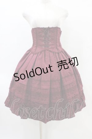 画像: Innocent World / バロックジャガードコルセットアンサンブル M ボルドー H-26-03-24-1026-IW-SK-NS-ZH