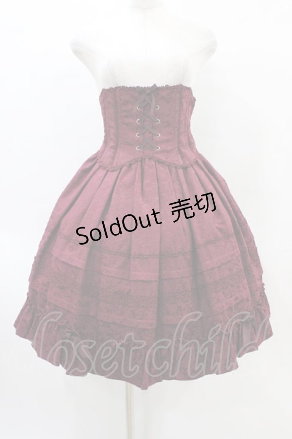 画像1: Innocent World / バロックジャガードコルセットアンサンブル M ボルドー H-26-03-24-1026-IW-SK-NS-ZH (1)