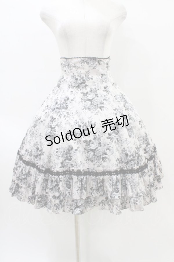 画像1: Victorian maiden / ロココブーケバッスルスカート Free ロココブラック / Rococo Black H-26-03-24-1028-CL-SK-NS-ZH (1)