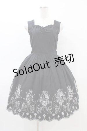 画像: Innocent World / エンブレム刺繍ジャンパースカート Free ブラック H-26-03-24-1035-IW-OP-NS-ZH