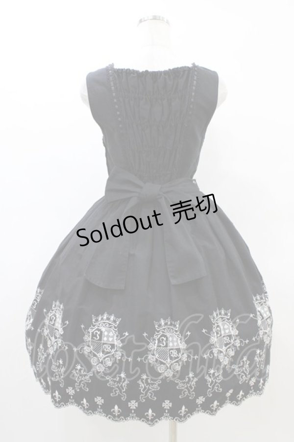 画像2: Innocent World / エンブレム刺繍ジャンパースカート Free ブラック H-26-03-24-1035-IW-OP-NS-ZH (2)