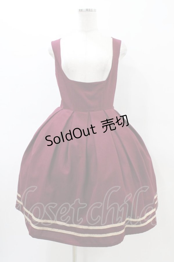 画像1: Innocent World / コルセット裾ラインジャンパースカート L ボルドー H-26-03-24-1036-IW-OP-NS-ZH (1)