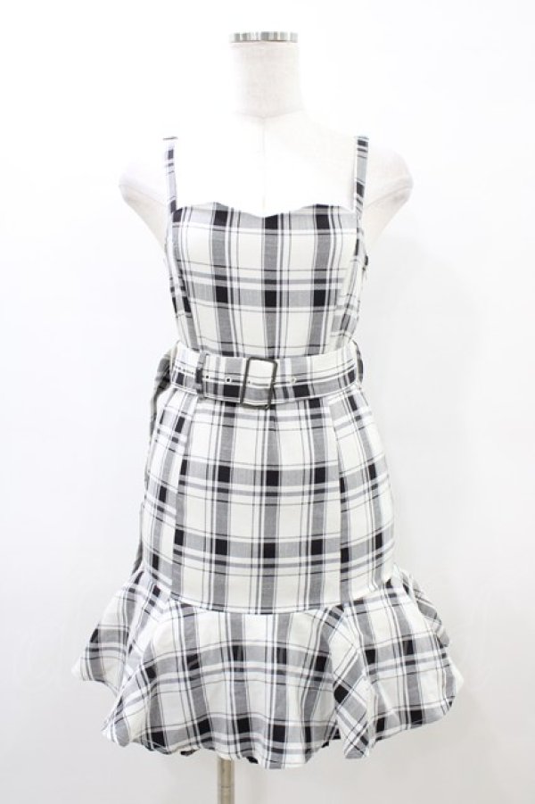 画像1: titty&Co. / チェックワンピース Free オフ/ブラック H-26-03-24-1037-LO-OP-NS-ZH (1)