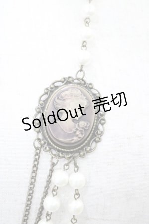 画像: metamorphose / カメオネックレス (2連パール)  ブラウン H-26-03-24-1006-ME-AC-NS-ZH
